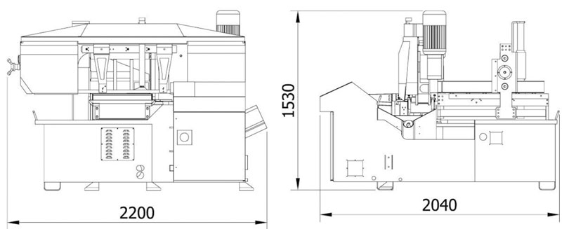 Ferăstrău cu bandă pentru metal PMS 330/460 AD Pilana